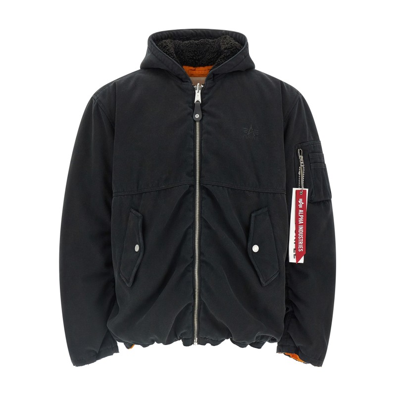 Alpha Industries x Purple reversible bomber jacket