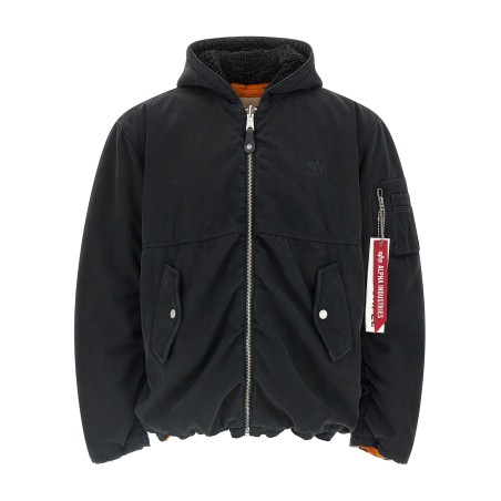 Alpha Industries x Purple reversible bomber jacket
