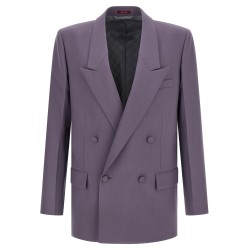 Double-breasted wool blazer
