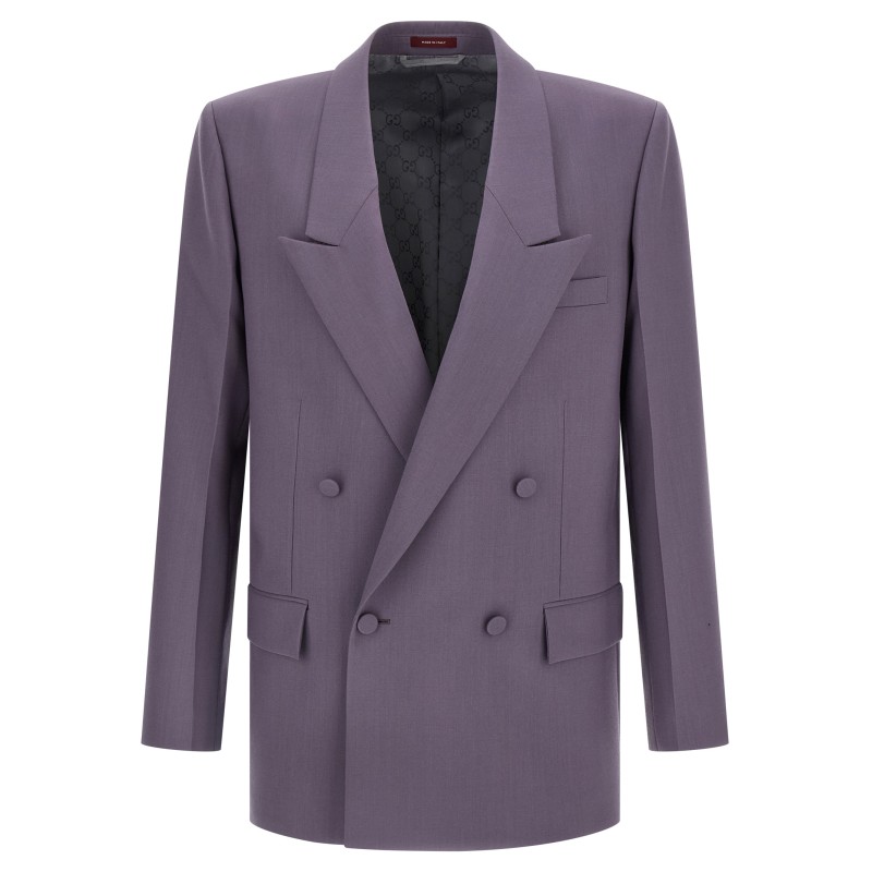 Double-breasted wool blazer