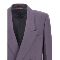 Double-breasted wool blazer