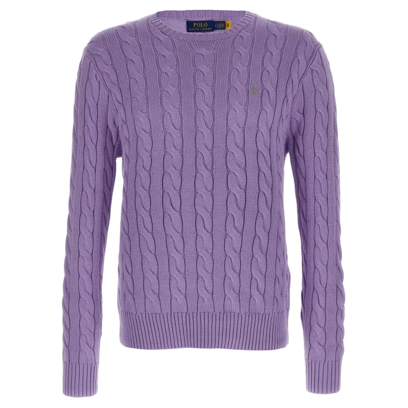 Cotton braided sweater