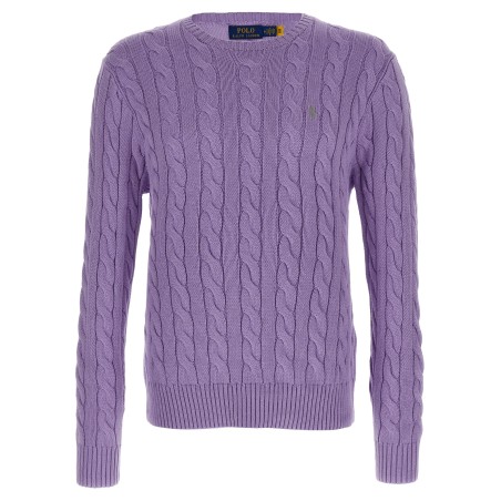 Cotton braided sweater