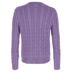 Cotton braided sweater