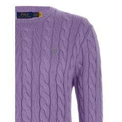 Cotton braided sweater