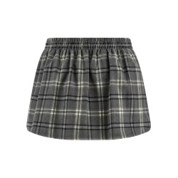 Check flannel skirt
