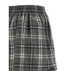 Check flannel skirt