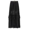 'Black And Gold Chiffon Lace Maxi' skirt