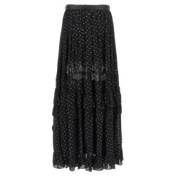 'Black And Gold Chiffon Lace Maxi' skirt