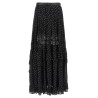 'Black And Gold Chiffon Lace Maxi' skirt