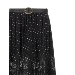 'Black And Gold Chiffon Lace Maxi' skirt