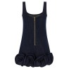 'Indigo Denim 3D Flower Mini' dress
