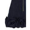 'Indigo Denim 3D Flower Mini' dress