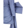 'Blue Cotton Tie Side Mini' dress
