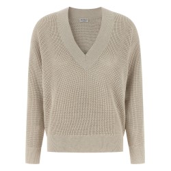Openwork sweater