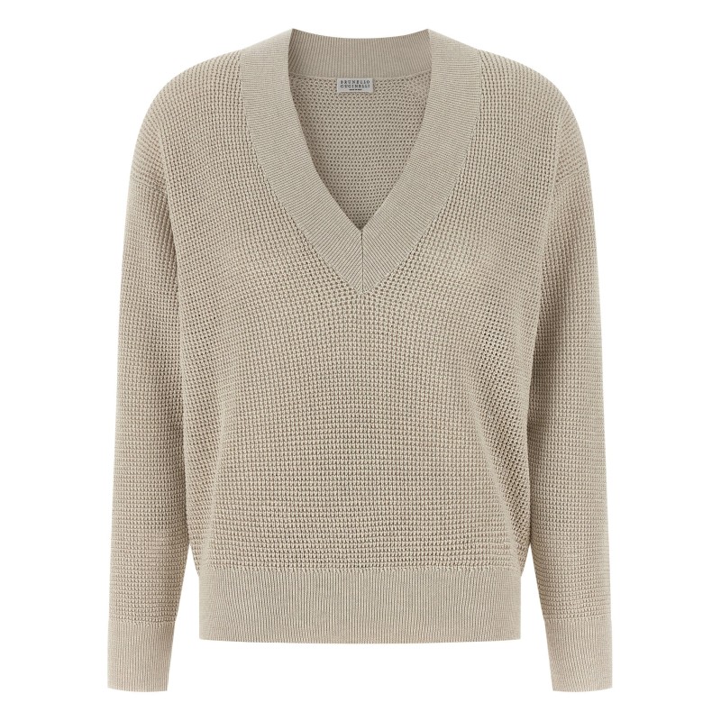 Openwork sweater
