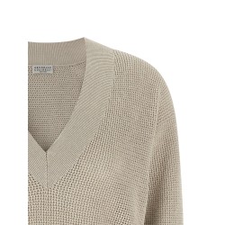 Openwork sweater