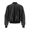 Leather bomber jacket