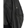 Leather bomber jacket