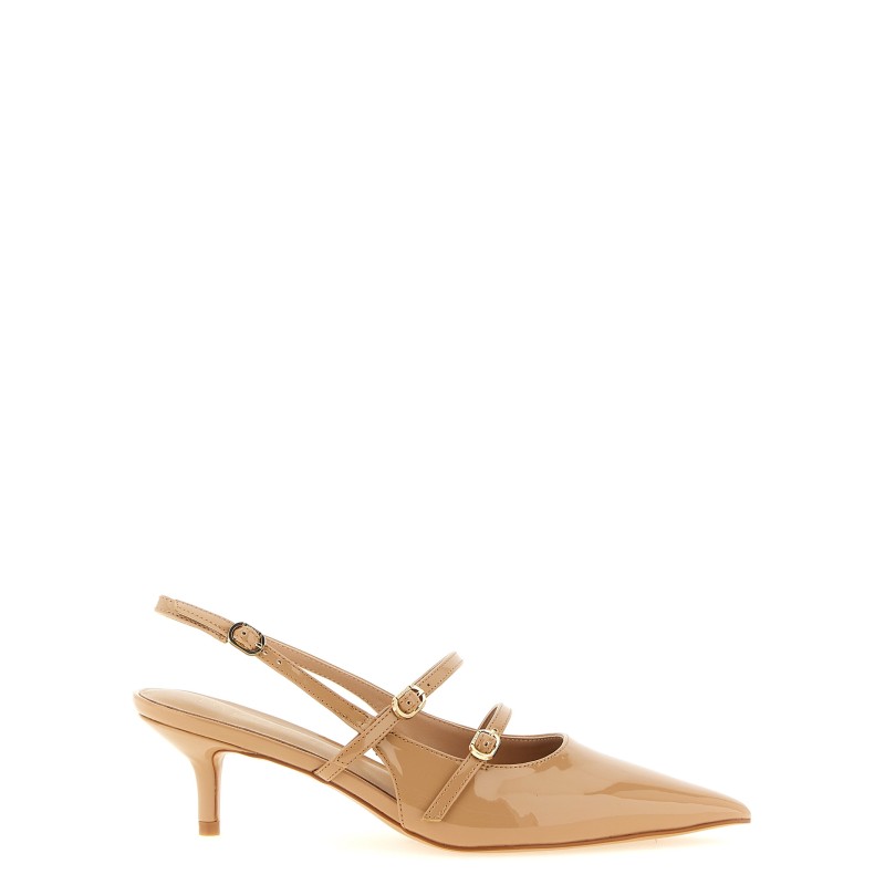 Patent leather slingback