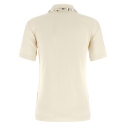 Crystal collar polo shirt