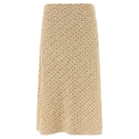 Denim-effect tweed skirt