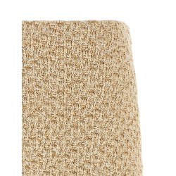 Denim-effect tweed skirt