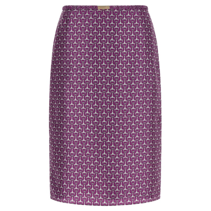 'Morsetto' print skirt