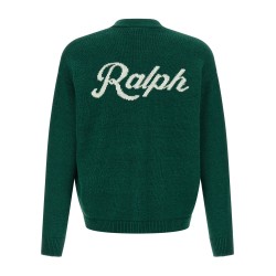 Intarsia logo cardigan