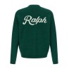 Intarsia logo cardigan