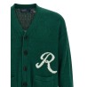 Intarsia logo cardigan