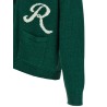 Intarsia logo cardigan