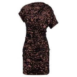 'Brown Sequins Mini' dress