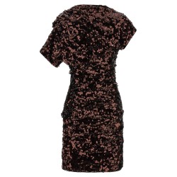 'Brown Sequins Mini' dress