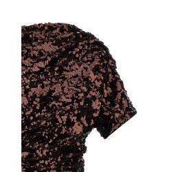 'Brown Sequins Mini' dress