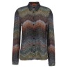 Sequin and lamé viscose shirt