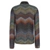 Sequin and lamé viscose shirt