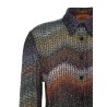 Sequin and lamé viscose shirt
