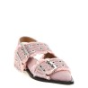 'Feminine Buckle Fringed Denim' slingback