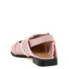 'Feminine Buckle Fringed Denim' slingback