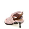 'Feminine Buckle Fringed Denim' slingback