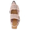 'Feminine Buckle Fringed Denim' slingback