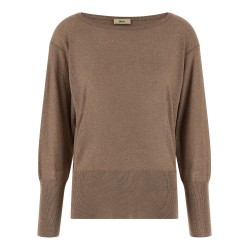 Lamé and sequin yarn sweater