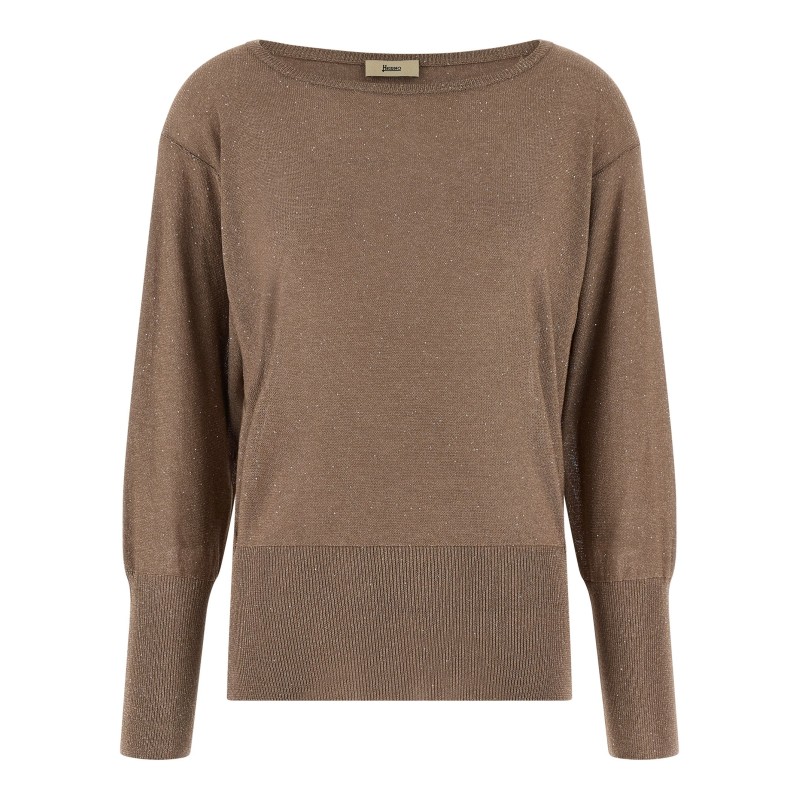 Lamé and sequin yarn sweater