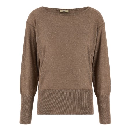 Lamé and sequin yarn sweater
