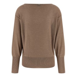 Lamé and sequin yarn sweater