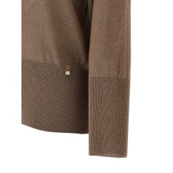 Lamé and sequin yarn sweater