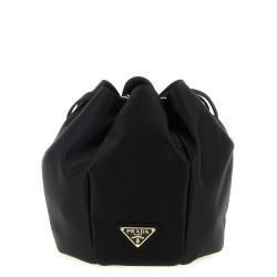 Satin mini bucket bag