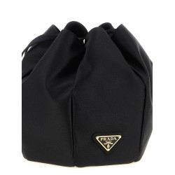 Satin mini bucket bag