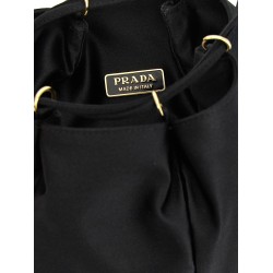 Satin mini bucket bag